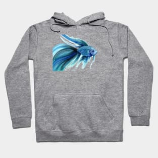 Blue Betta Fish Hoodie